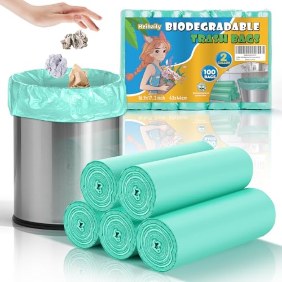 Biodegradable Bin Liner - 2 Galon Mini Yeşil Çöp Torbası